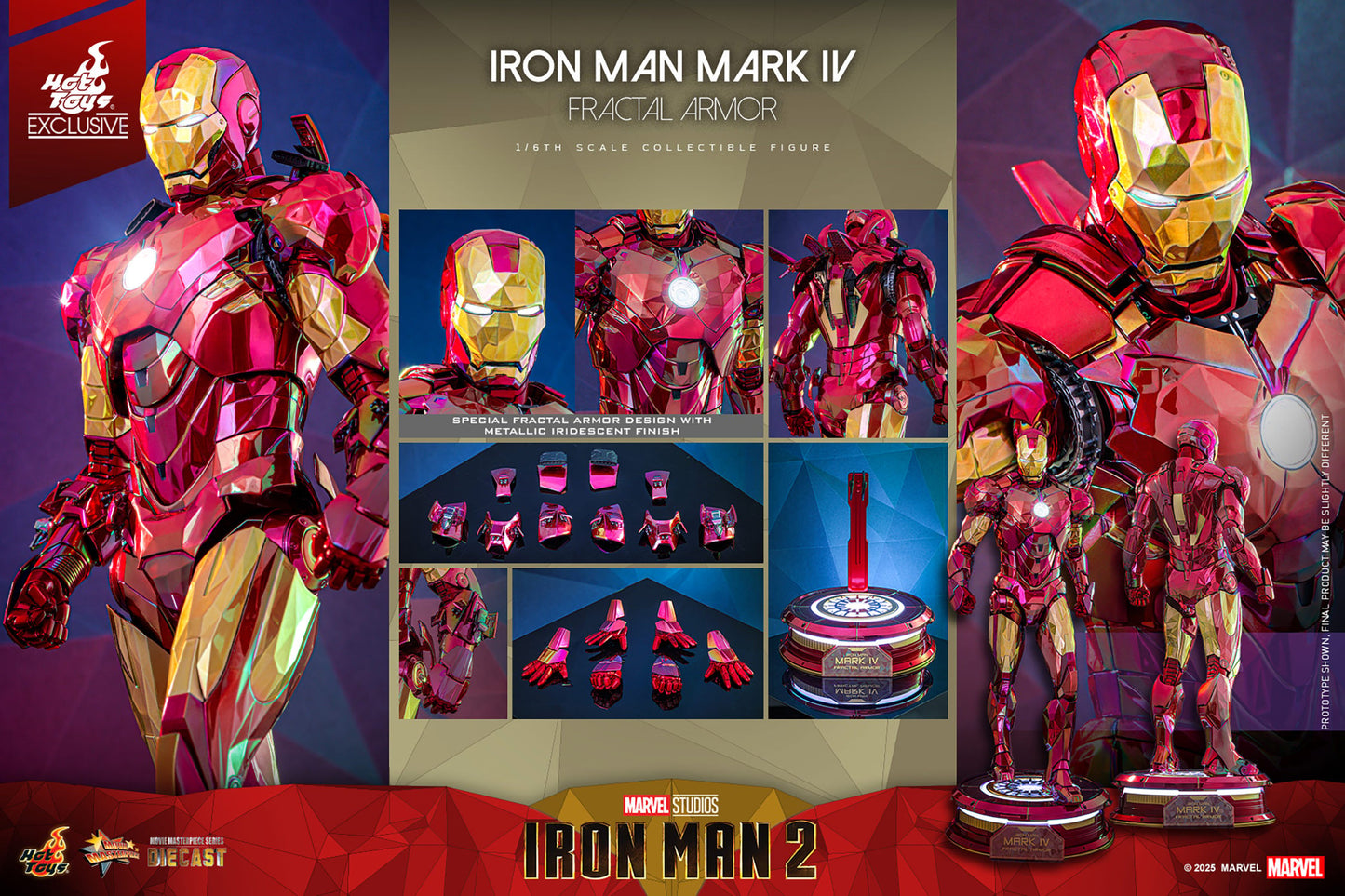Hot Toys - MMS792 - Iron Man 2: Iron Man Mark IV (Fractal Armor) Limited Edition - 1/6 Scale Collectible Figure