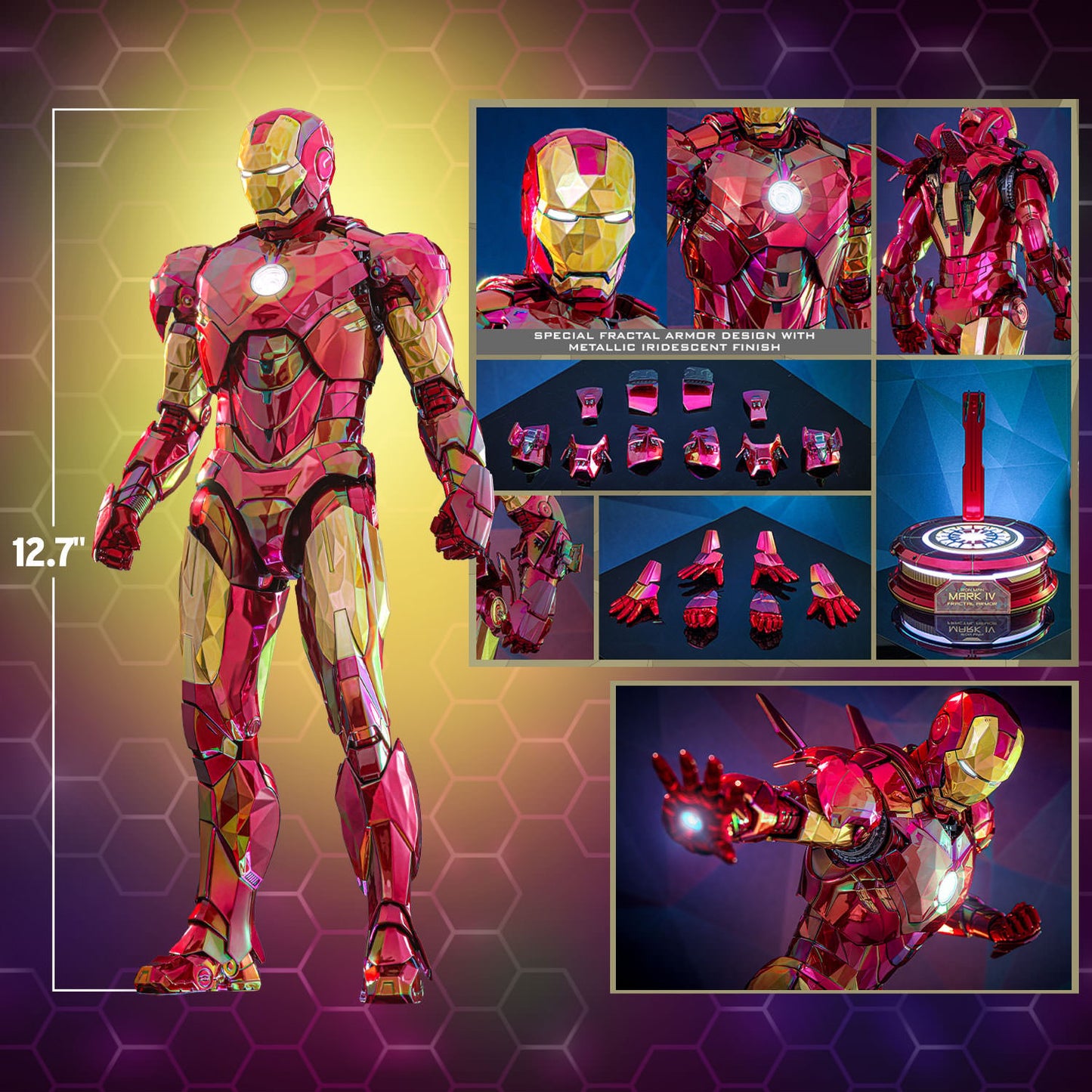 Hot Toys - MMS792 - Iron Man 2: Iron Man Mark IV (Fractal Armor) Limited Edition - 1/6 Scale Collectible Figure