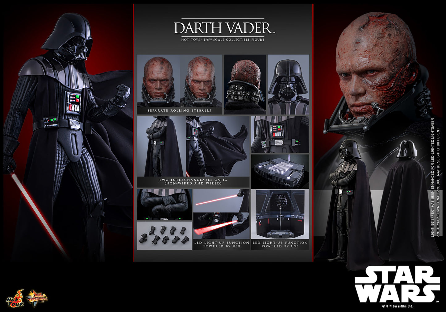 Hot Toys - MMS810 - Star Wars: Revenge of the Sith - Darth Vader (Deluxe Version) Special Edition - 1/6 Scale Collectible Figure