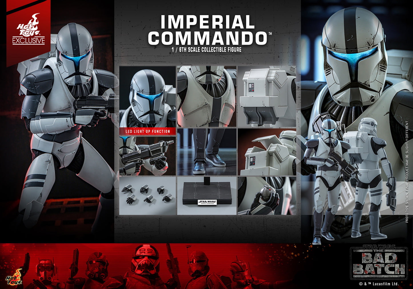 Hot Toys TMS128 Star Wars The Bad Batch Imperial Commando - 1/6 Scale Collectible Figure (Exclusive Limited Edition)