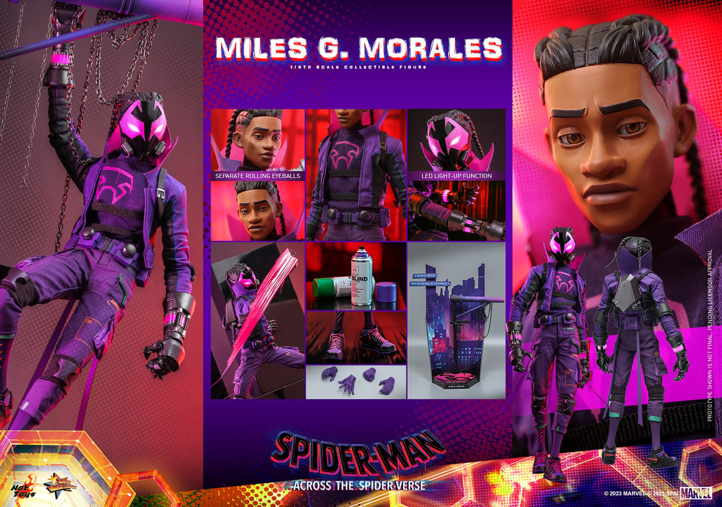 Hot Toys - MMS725B Spiderman Across the Spiderverse Miles G. Morales Special Edition - 1/6 Scale Collectible Figure