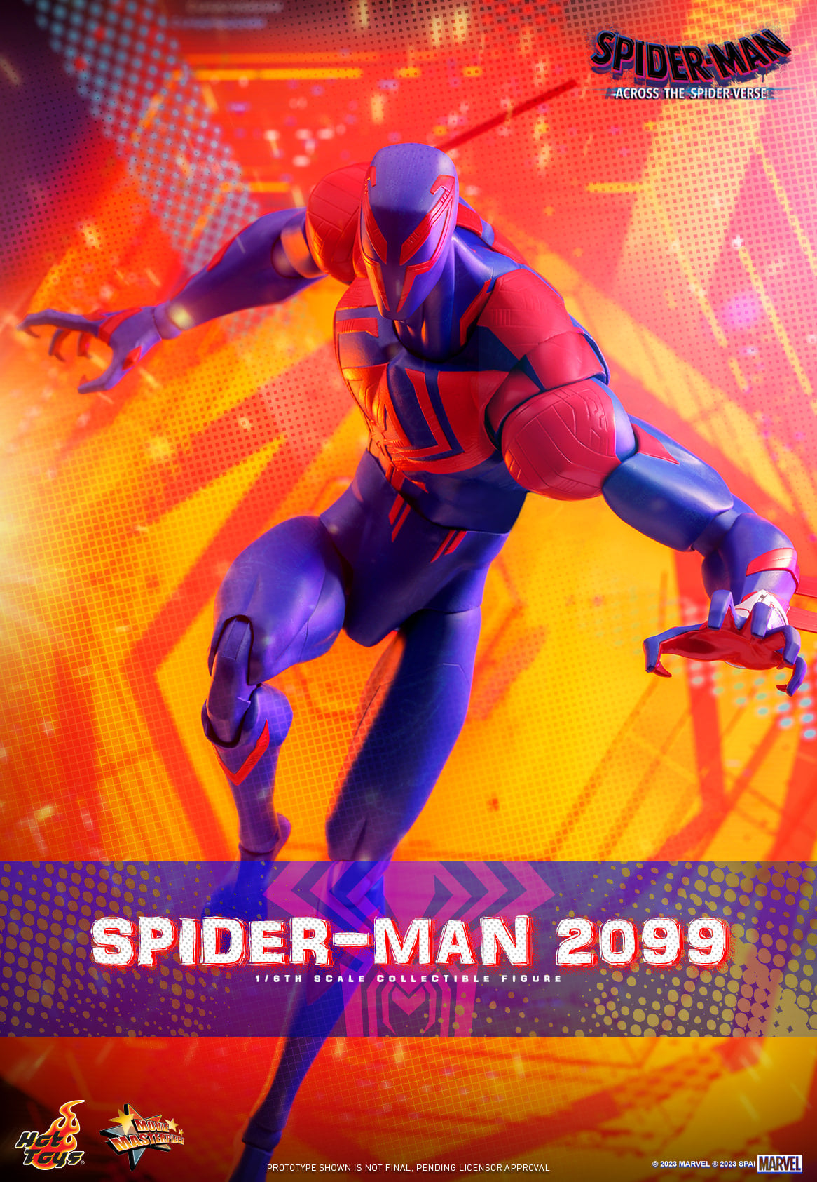 Hot Toys MMS711 Spiderman Across The Spiderverse : Spider Man 2099 - 1/6 Scale Collectible Figure