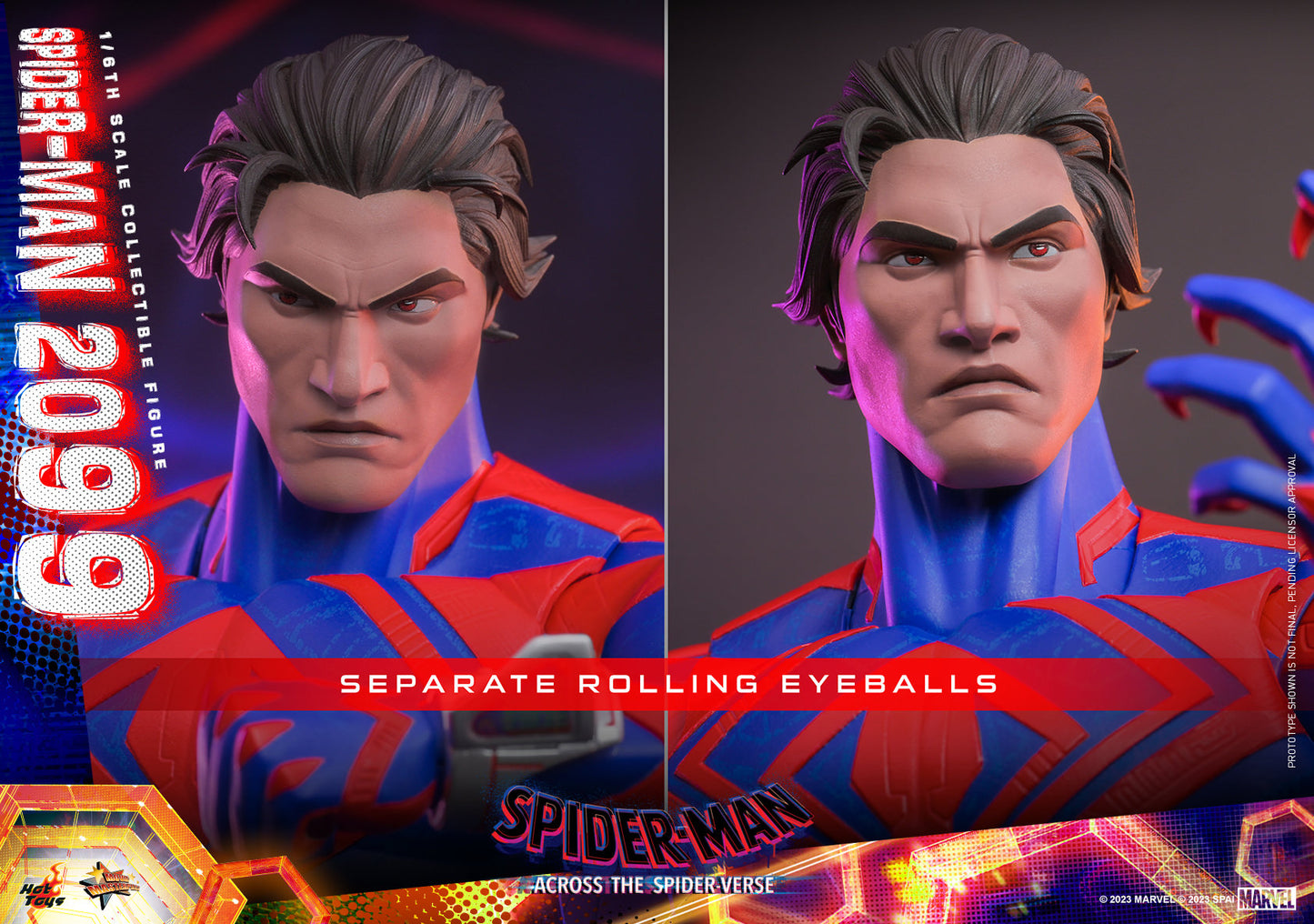 Hot Toys MMS711 Spiderman Across The Spiderverse : Spider Man 2099 - 1/6 Scale Collectible Figure
