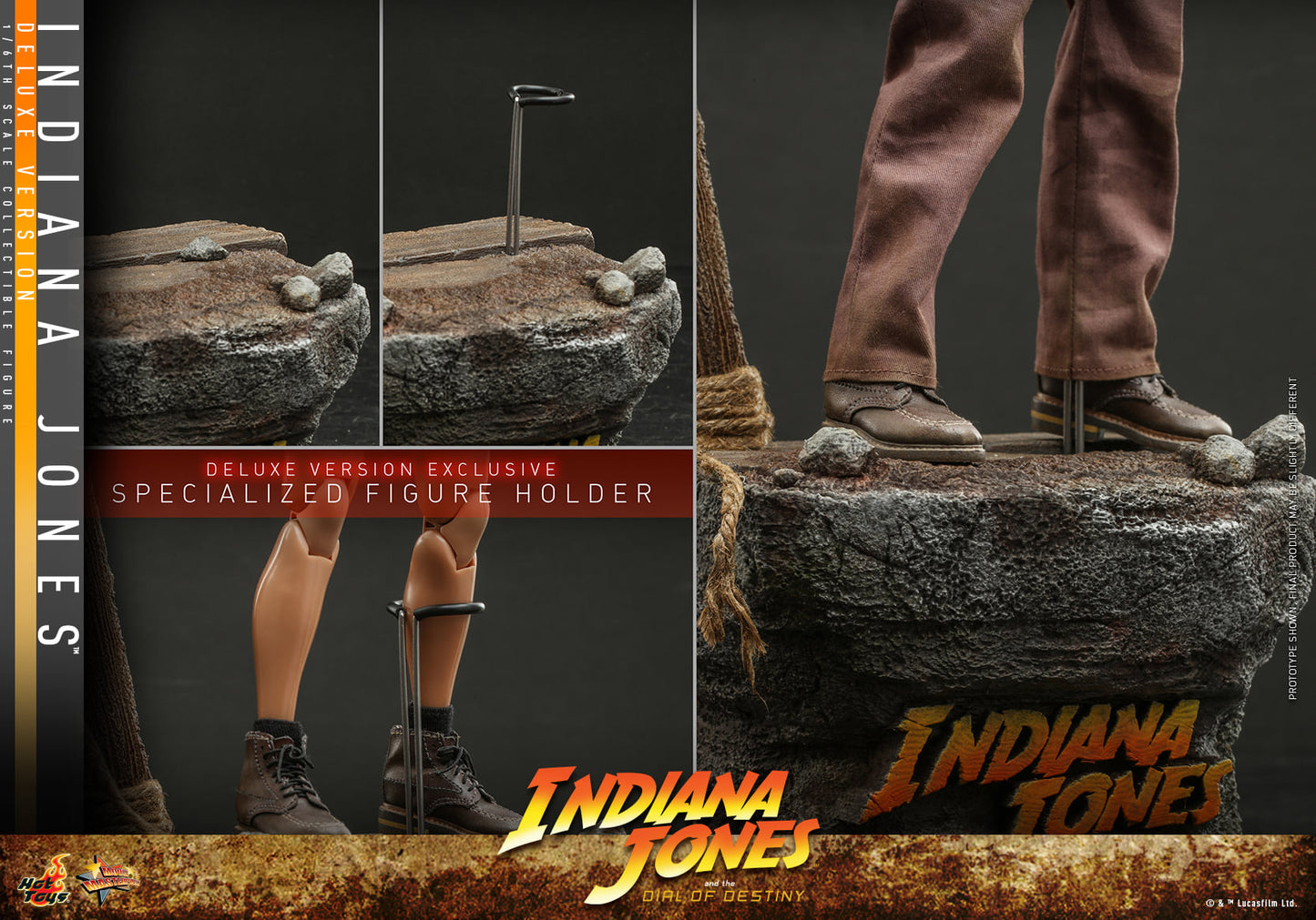 Hot Toys MMS717 Indiana Jones and the Dial of Destiny : Indiana Jones - 1/6 Scale Collectible Figure (Deluxe Version)