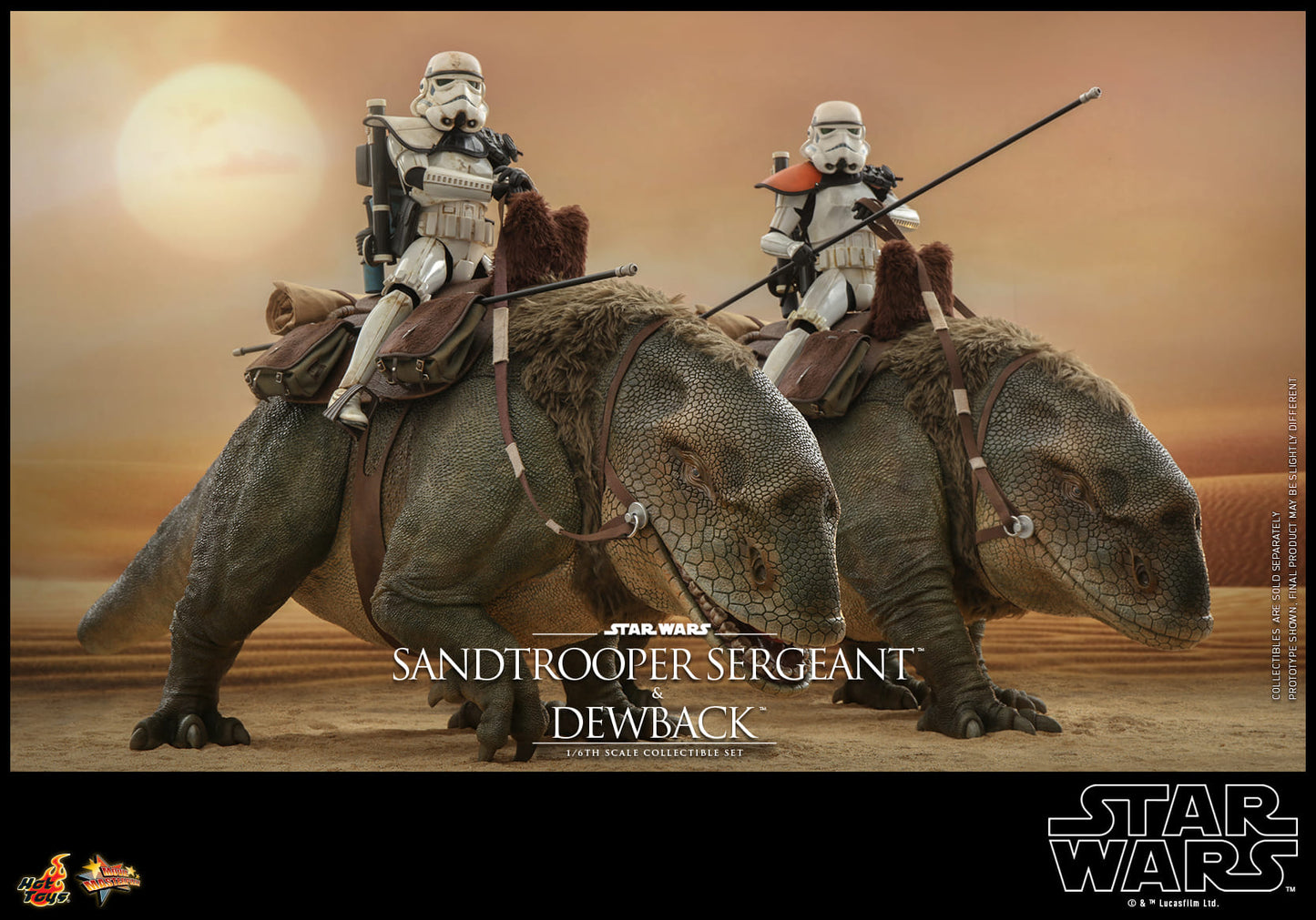 Hot Toys MMS722 Star Wars: Episode IV A New Hope – Sandtrooper Sergeant & Dewback - 1/6 Scale Collectible Figure Set