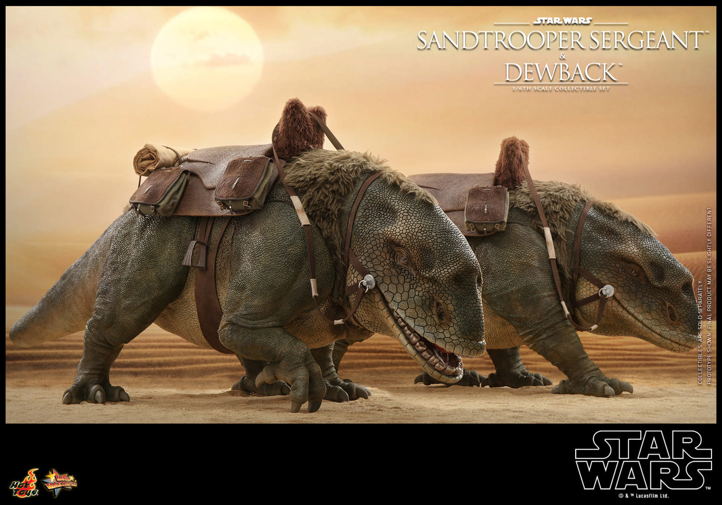 Hot Toys MMS722 Star Wars: Episode IV A New Hope – Sandtrooper Sergeant & Dewback - 1/6 Scale Collectible Figure Set
