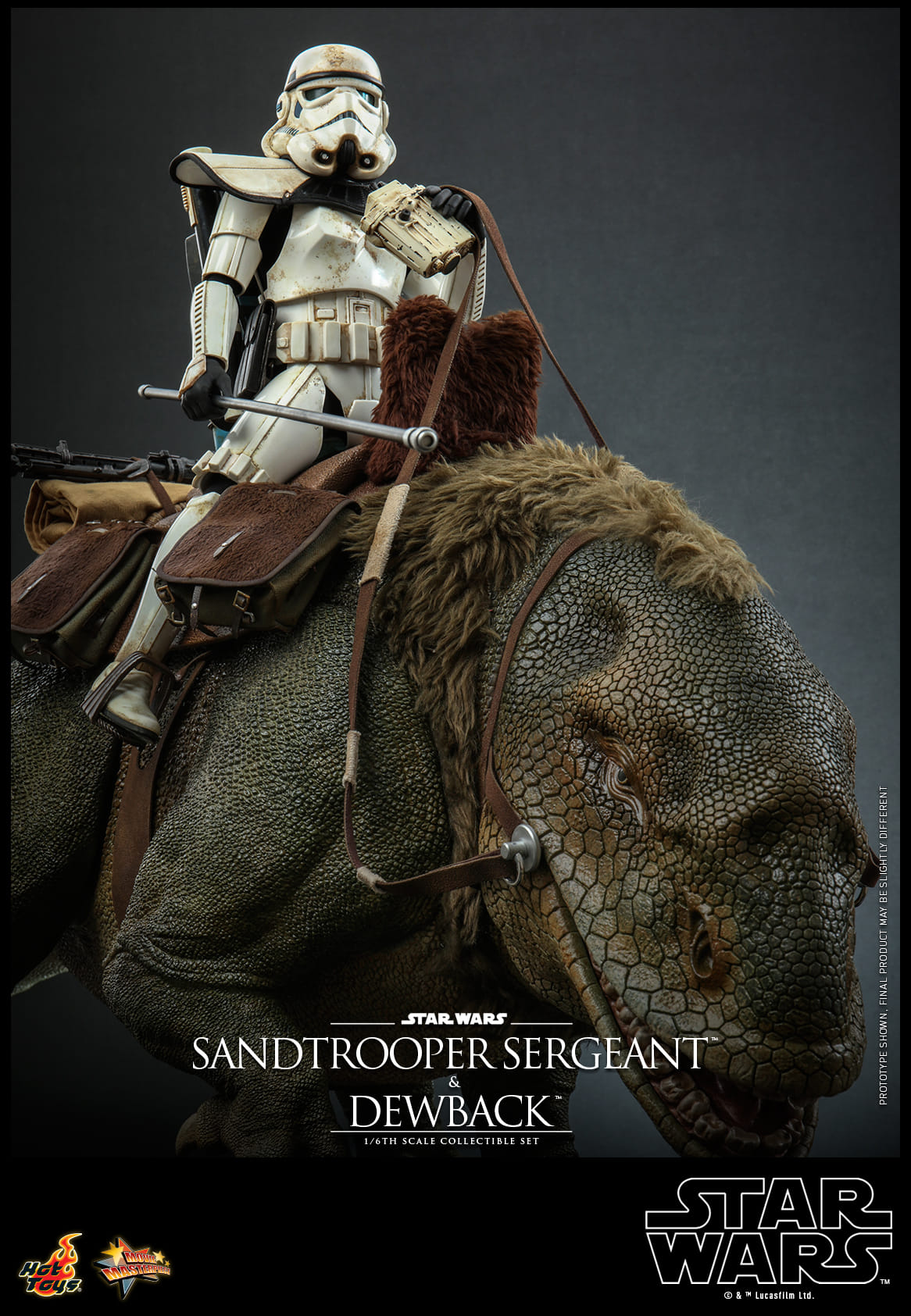 Hot Toys MMS722 Star Wars: Episode IV A New Hope – Sandtrooper Sergeant & Dewback - 1/6 Scale Collectible Figure Set