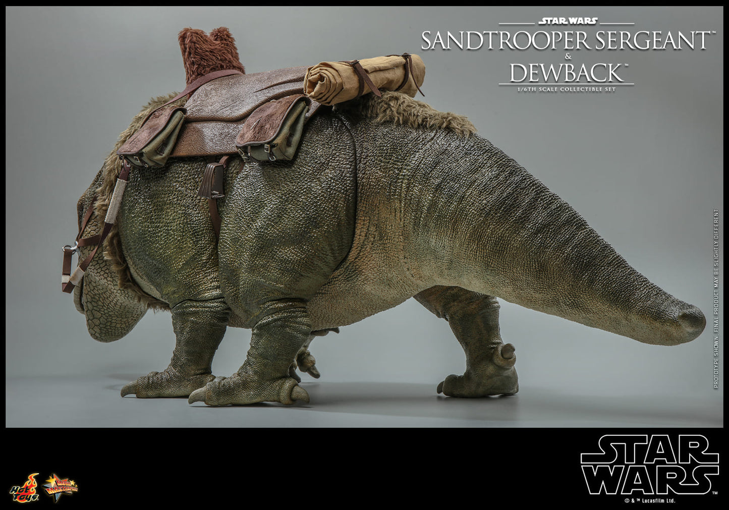 Hot Toys MMS722 Star Wars: Episode IV A New Hope – Sandtrooper Sergeant & Dewback - 1/6 Scale Collectible Figure Set