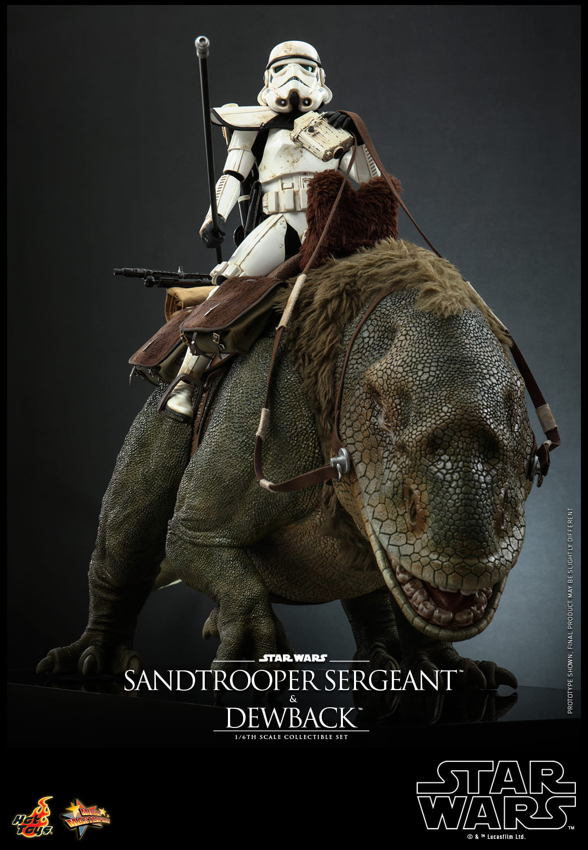 Hot Toys MMS722 Star Wars: Episode IV A New Hope – Sandtrooper Sergeant & Dewback - 1/6 Scale Collectible Figure Set