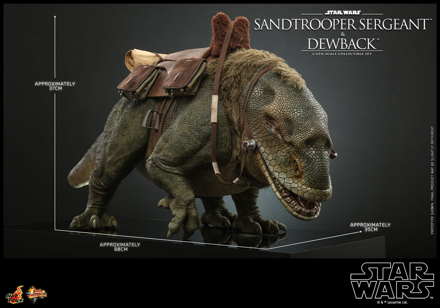 Hot Toys MMS722 Star Wars: Episode IV A New Hope – Sandtrooper Sergeant & Dewback - 1/6 Scale Collectible Figure Set