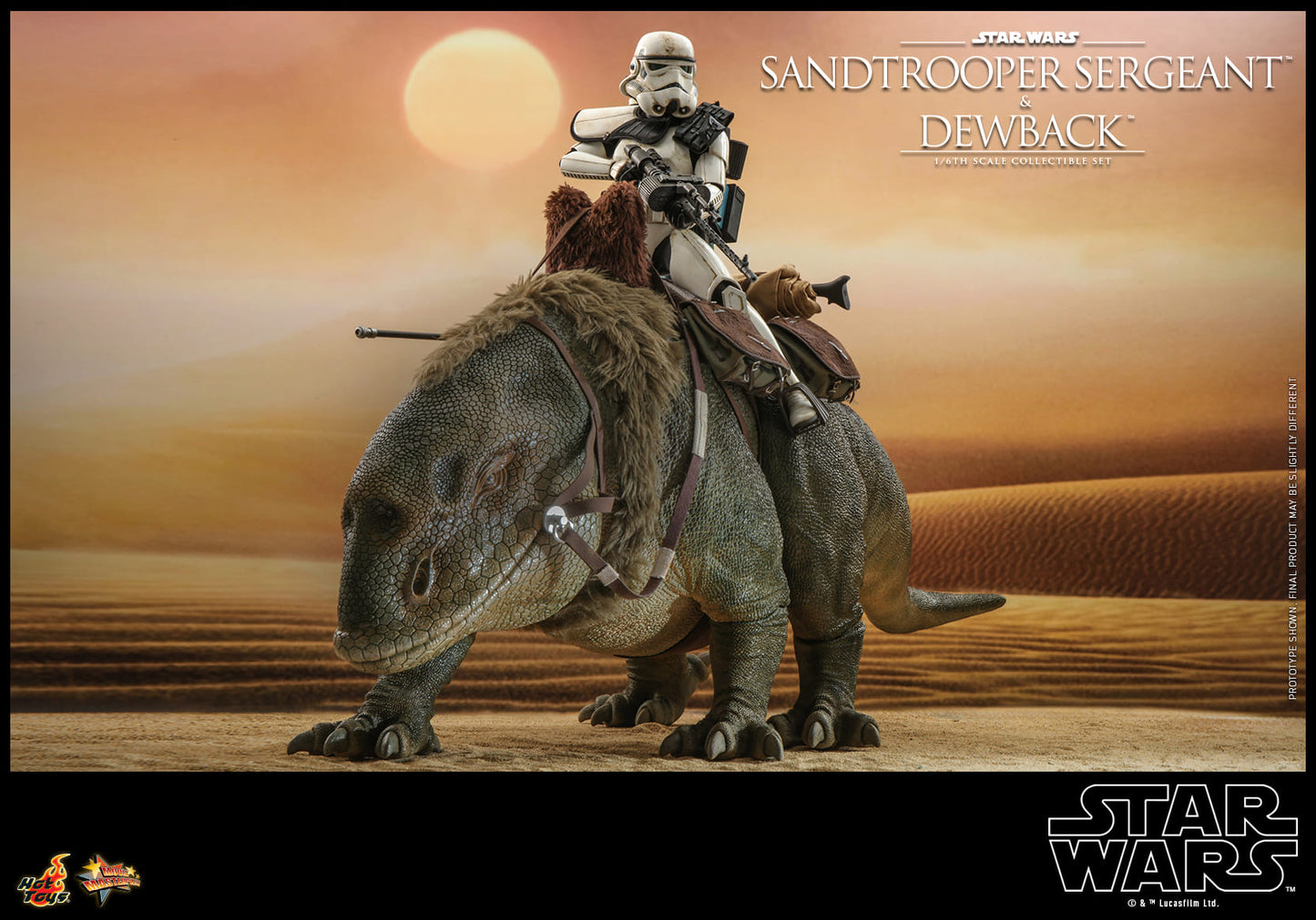 Hot Toys MMS722 Star Wars: Episode IV A New Hope – Sandtrooper Sergeant & Dewback - 1/6 Scale Collectible Figure Set