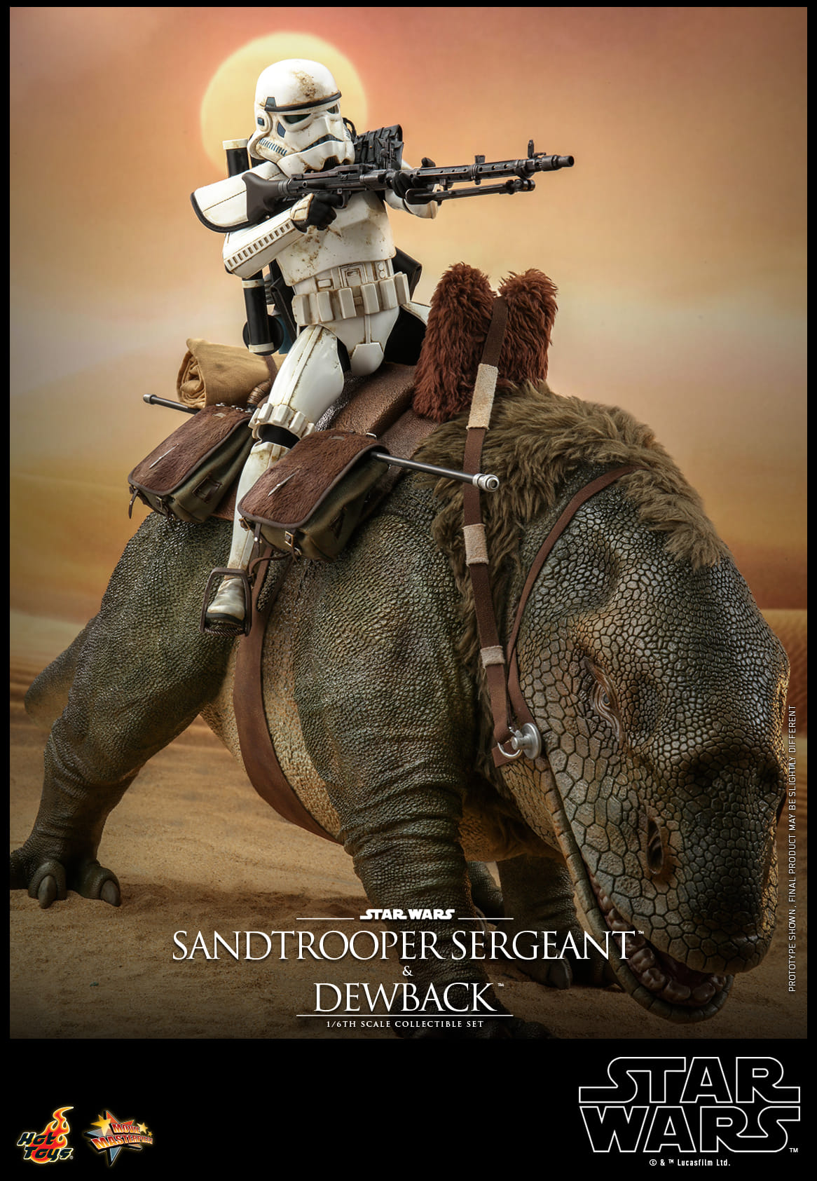 Hot Toys MMS722 Star Wars: Episode IV A New Hope – Sandtrooper Sergeant & Dewback - 1/6 Scale Collectible Figure Set
