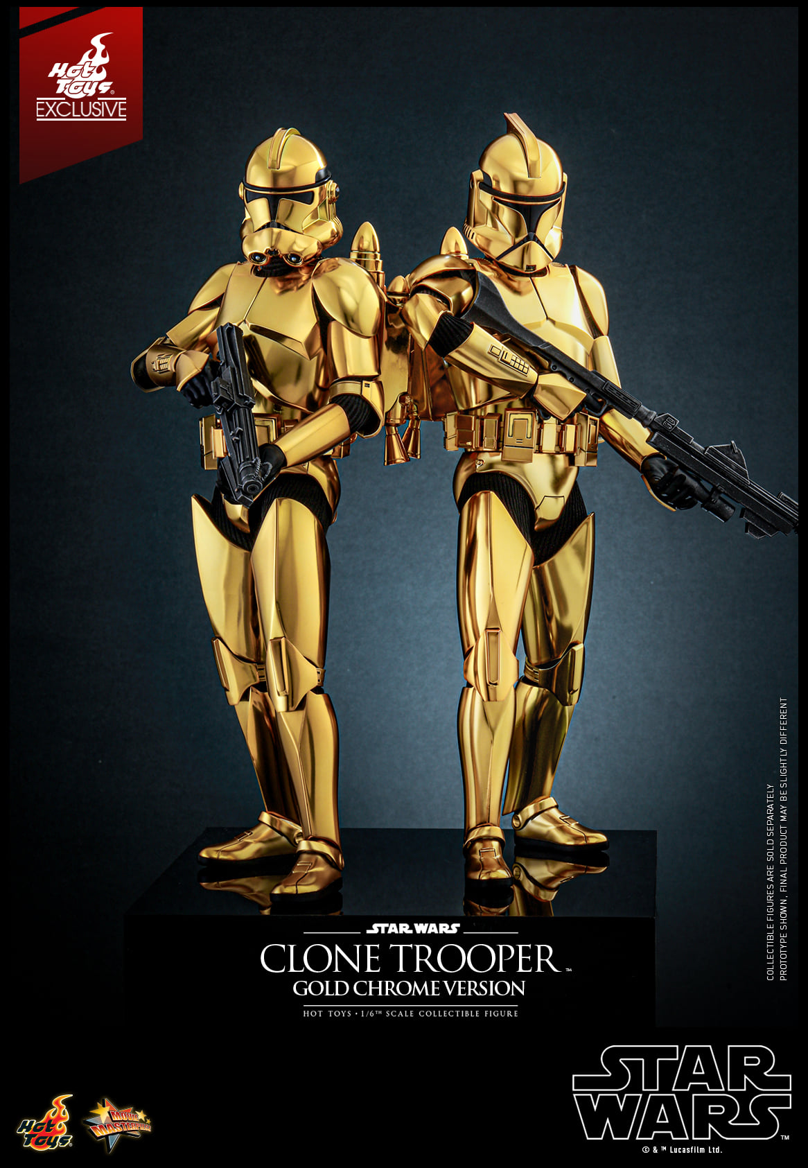 (Preorder) Hot Toys MMS735 Star Wars – Clone Trooper (Gold Chrome) 1/6 Scale Collectible Figure