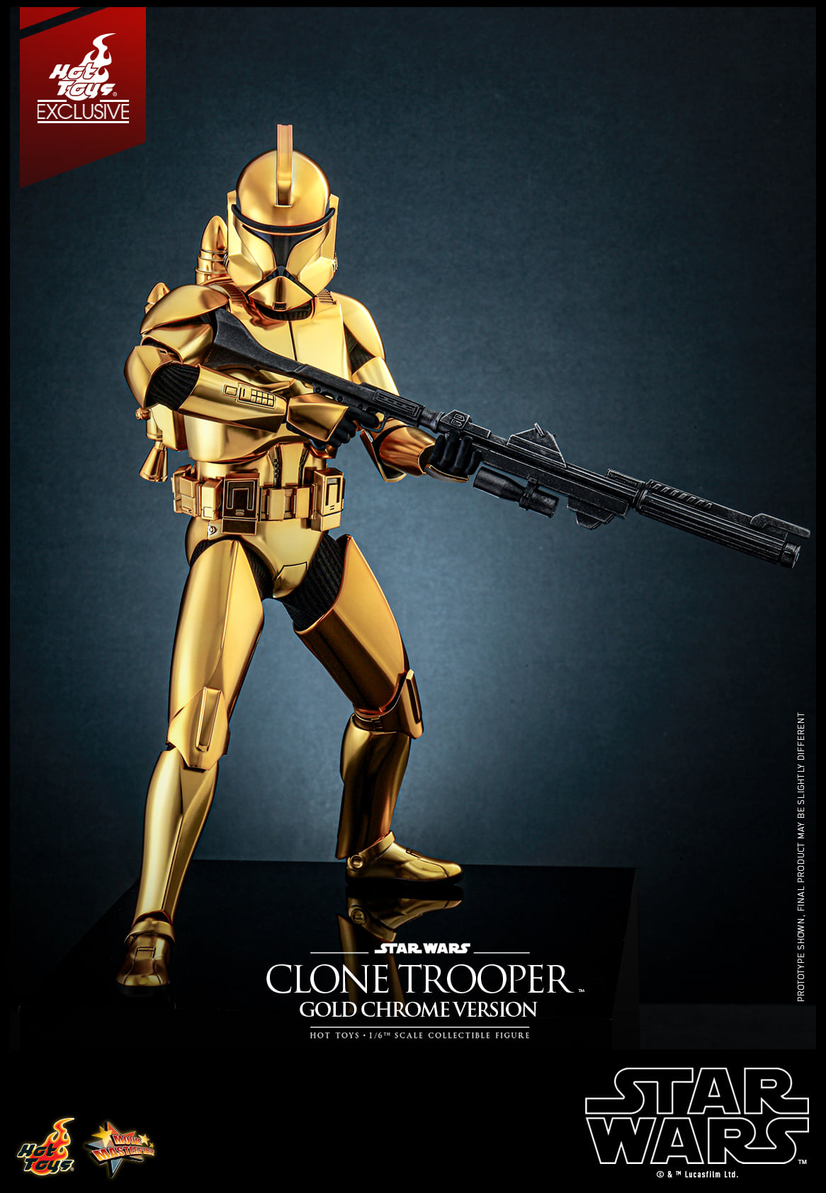 (Preorder) Hot Toys MMS735 Star Wars – Clone Trooper (Gold Chrome) 1/6 Scale Collectible Figure