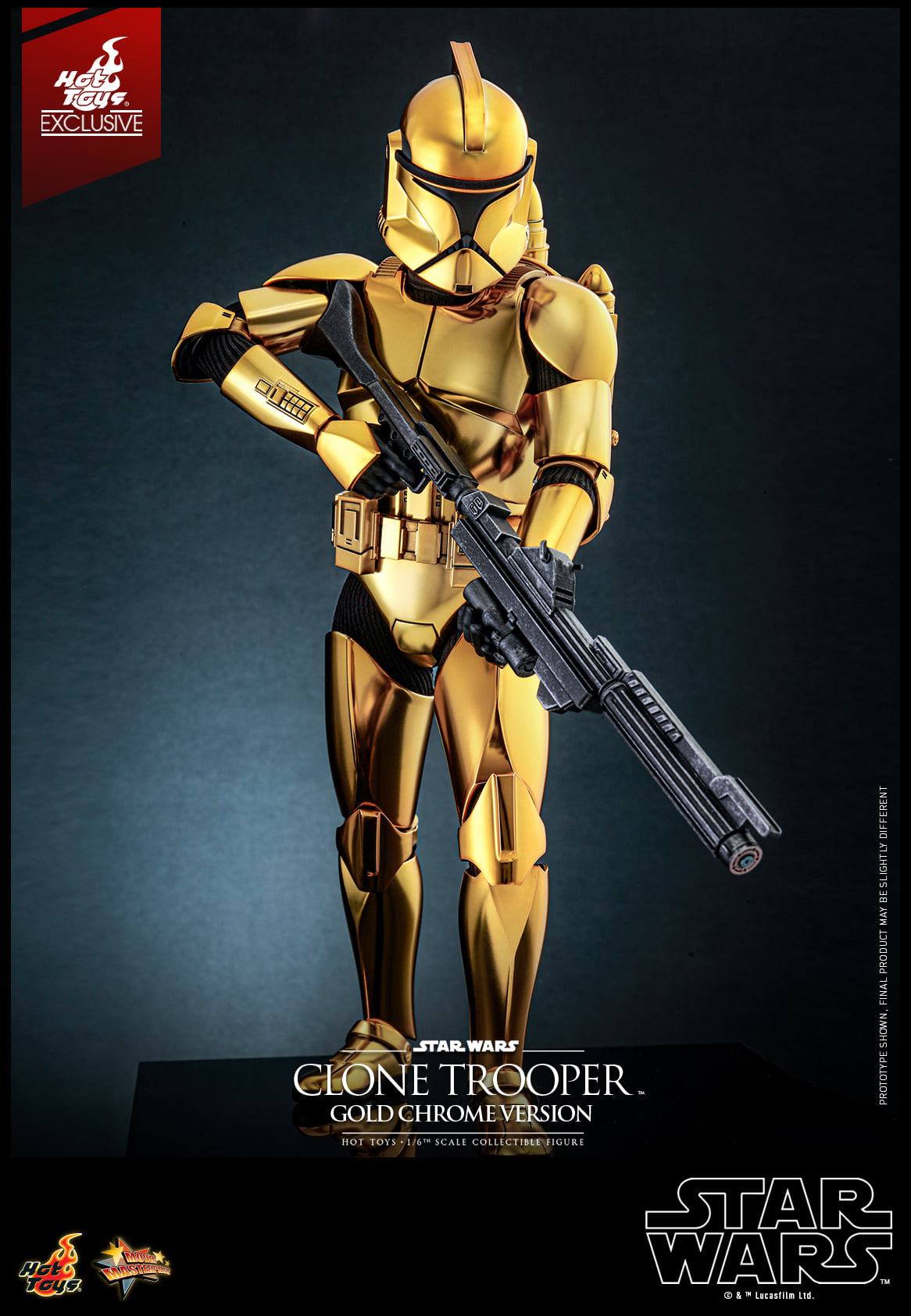 (Preorder) Hot Toys MMS735 Star Wars – Clone Trooper (Gold Chrome) 1/6 Scale Collectible Figure