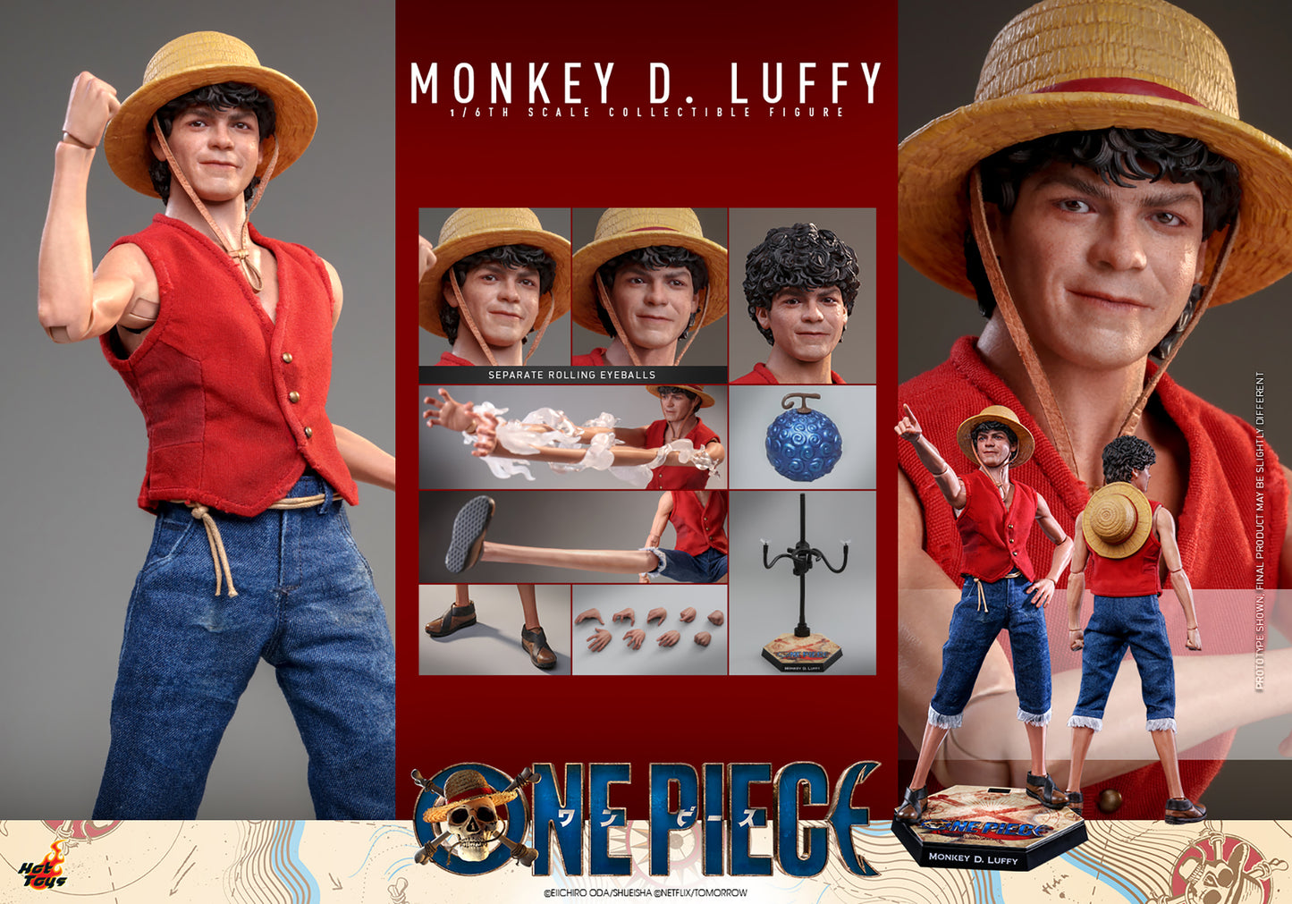 Hot Toys TMS109 One Piece : Monkey D. Luffy Collectible - 1/6th Scale Figure