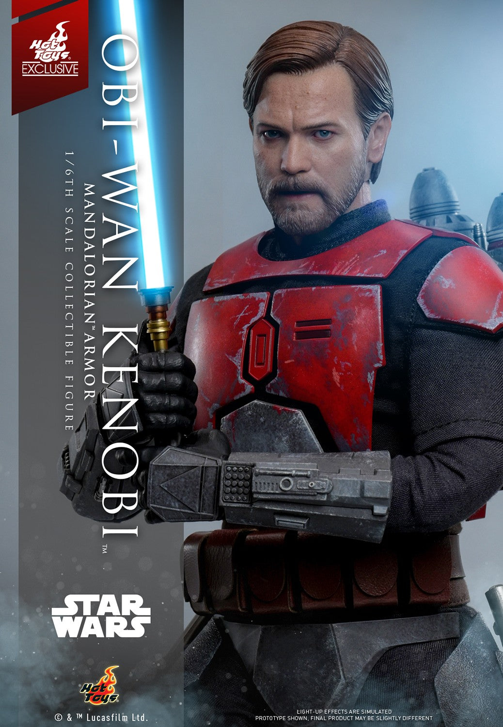 Hot Toys TMS126 Star Wars The Clone Wars [Obi Wan Kenobi Mandalorian Armor1/6 Scale Collectible Figure (Exclusive Limited Edition) 1/6 Scale Collectible Figure