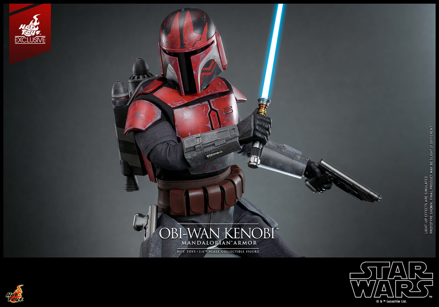 Hot Toys TMS126 Star Wars The Clone Wars [Obi Wan Kenobi Mandalorian Armor1/6 Scale Collectible Figure (Exclusive Limited Edition) 1/6 Scale Collectible Figure