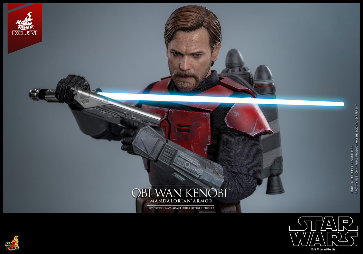 Hot Toys TMS126 Star Wars The Clone Wars [Obi Wan Kenobi Mandalorian Armor1/6 Scale Collectible Figure (Exclusive Limited Edition) 1/6 Scale Collectible Figure