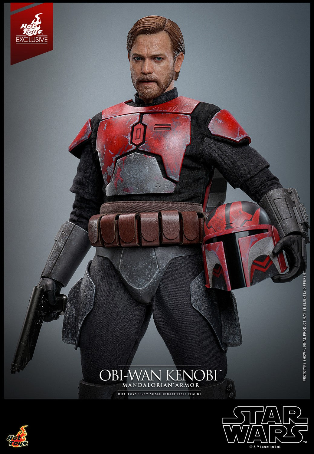 Hot Toys TMS126 Star Wars The Clone Wars [Obi Wan Kenobi Mandalorian Armor1/6 Scale Collectible Figure (Exclusive Limited Edition) 1/6 Scale Collectible Figure