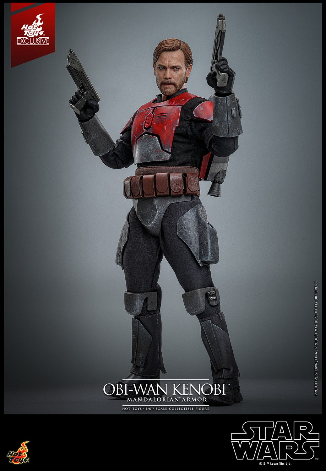 Hot Toys TMS126 Star Wars The Clone Wars [Obi Wan Kenobi Mandalorian Armor1/6 Scale Collectible Figure (Exclusive Limited Edition) 1/6 Scale Collectible Figure