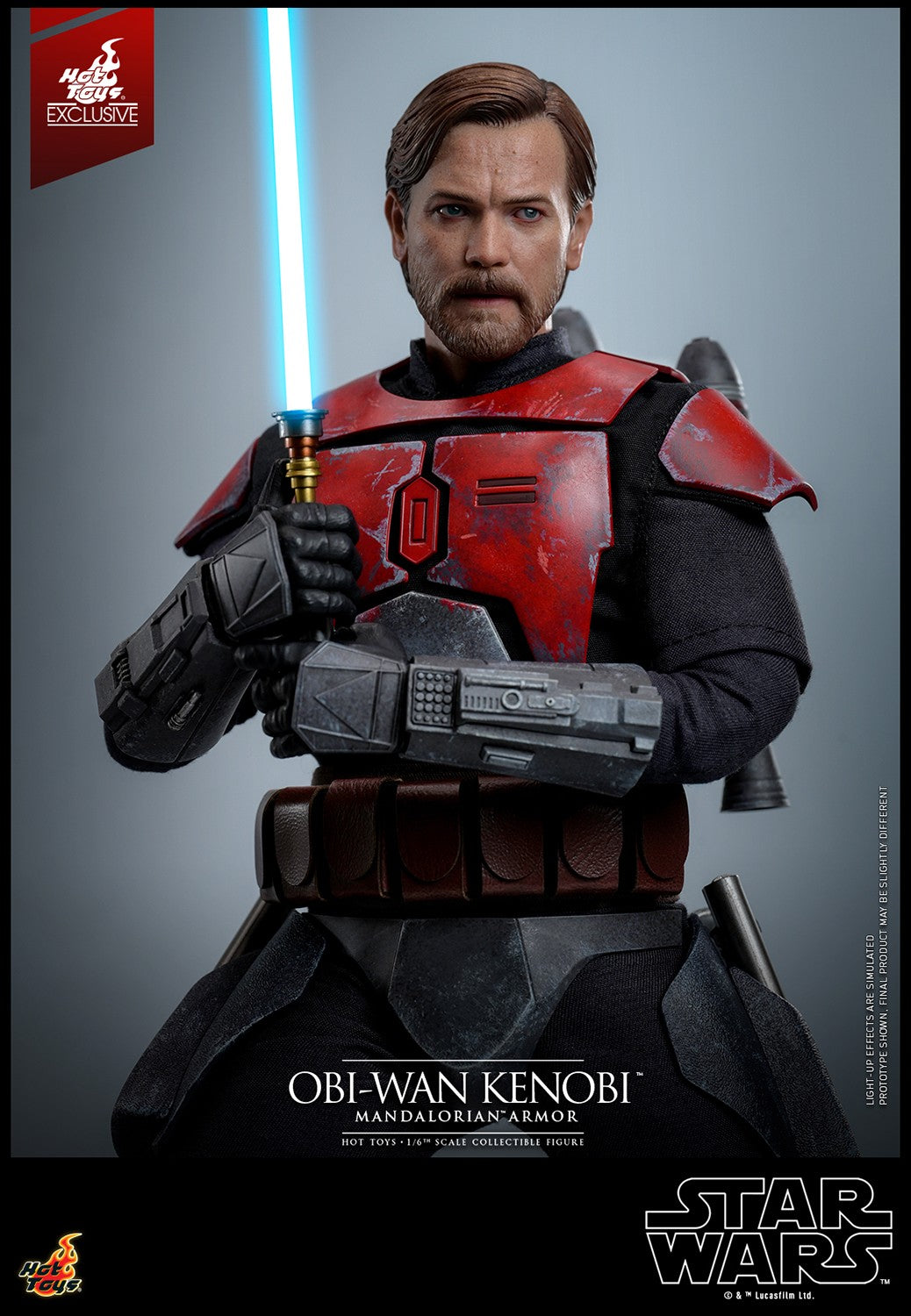 Hot Toys TMS126 Star Wars The Clone Wars [Obi Wan Kenobi Mandalorian Armor1/6 Scale Collectible Figure (Exclusive Limited Edition) 1/6 Scale Collectible Figure