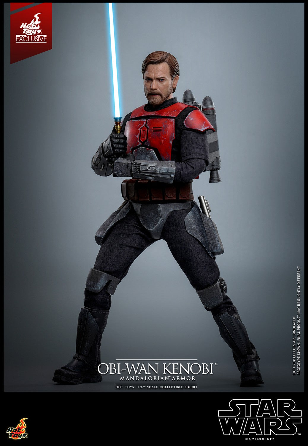 Hot Toys TMS126 Star Wars The Clone Wars [Obi Wan Kenobi Mandalorian Armor1/6 Scale Collectible Figure (Exclusive Limited Edition) 1/6 Scale Collectible Figure