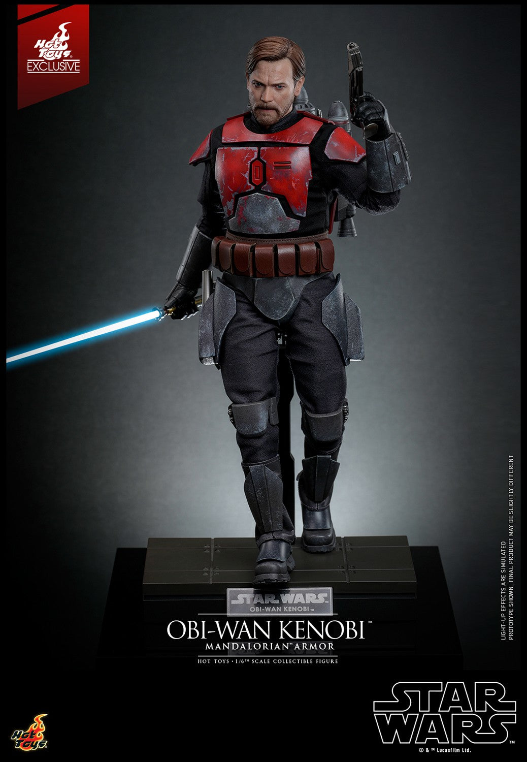 Hot Toys TMS126 Star Wars The Clone Wars [Obi Wan Kenobi Mandalorian Armor1/6 Scale Collectible Figure (Exclusive Limited Edition) 1/6 Scale Collectible Figure