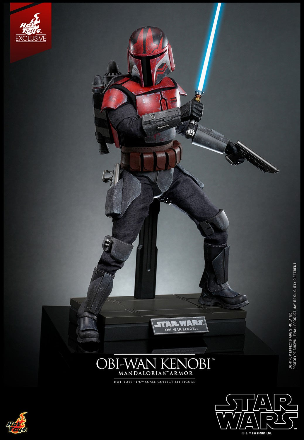 Hot Toys TMS126 Star Wars The Clone Wars [Obi Wan Kenobi Mandalorian Armor1/6 Scale Collectible Figure (Exclusive Limited Edition) 1/6 Scale Collectible Figure