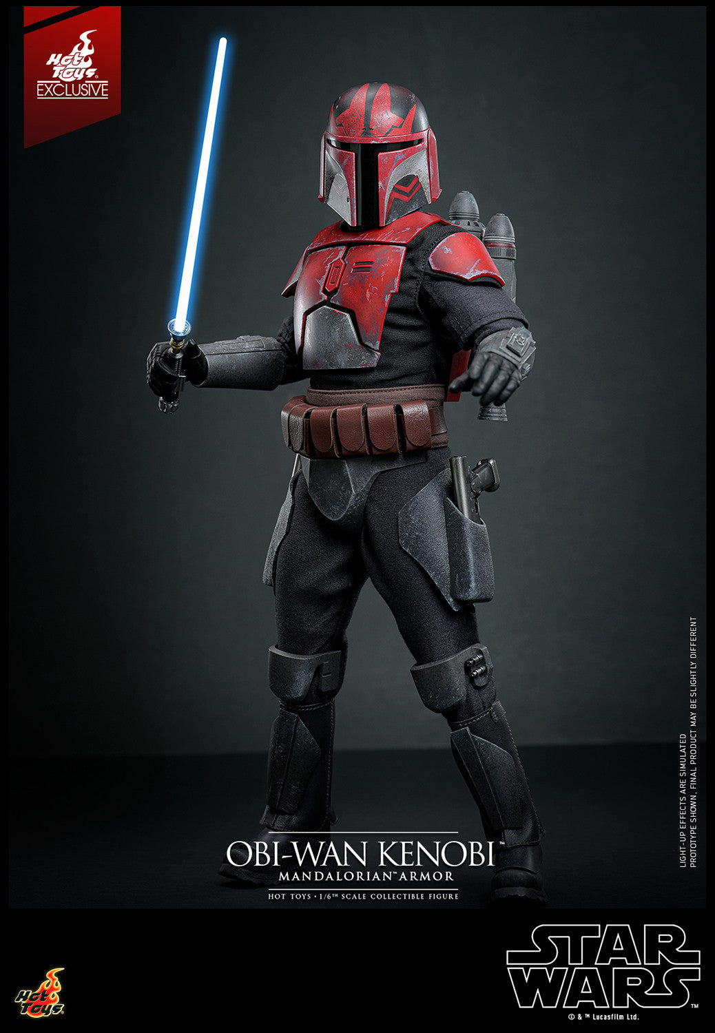 Hot Toys TMS126 Star Wars The Clone Wars [Obi Wan Kenobi Mandalorian Armor1/6 Scale Collectible Figure (Exclusive Limited Edition) 1/6 Scale Collectible Figure