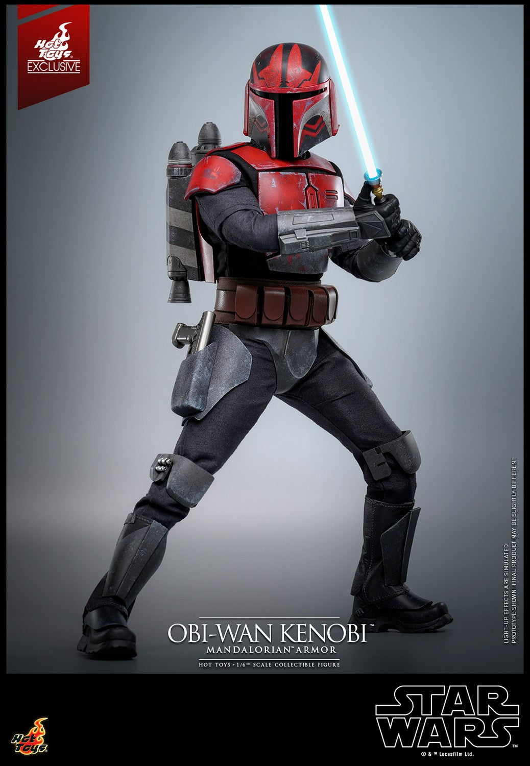 Hot Toys TMS126 Star Wars The Clone Wars [Obi Wan Kenobi Mandalorian Armor1/6 Scale Collectible Figure (Exclusive Limited Edition) 1/6 Scale Collectible Figure