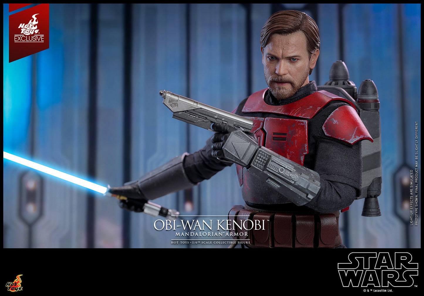 Hot Toys TMS126 Star Wars The Clone Wars [Obi Wan Kenobi Mandalorian Armor1/6 Scale Collectible Figure (Exclusive Limited Edition) 1/6 Scale Collectible Figure