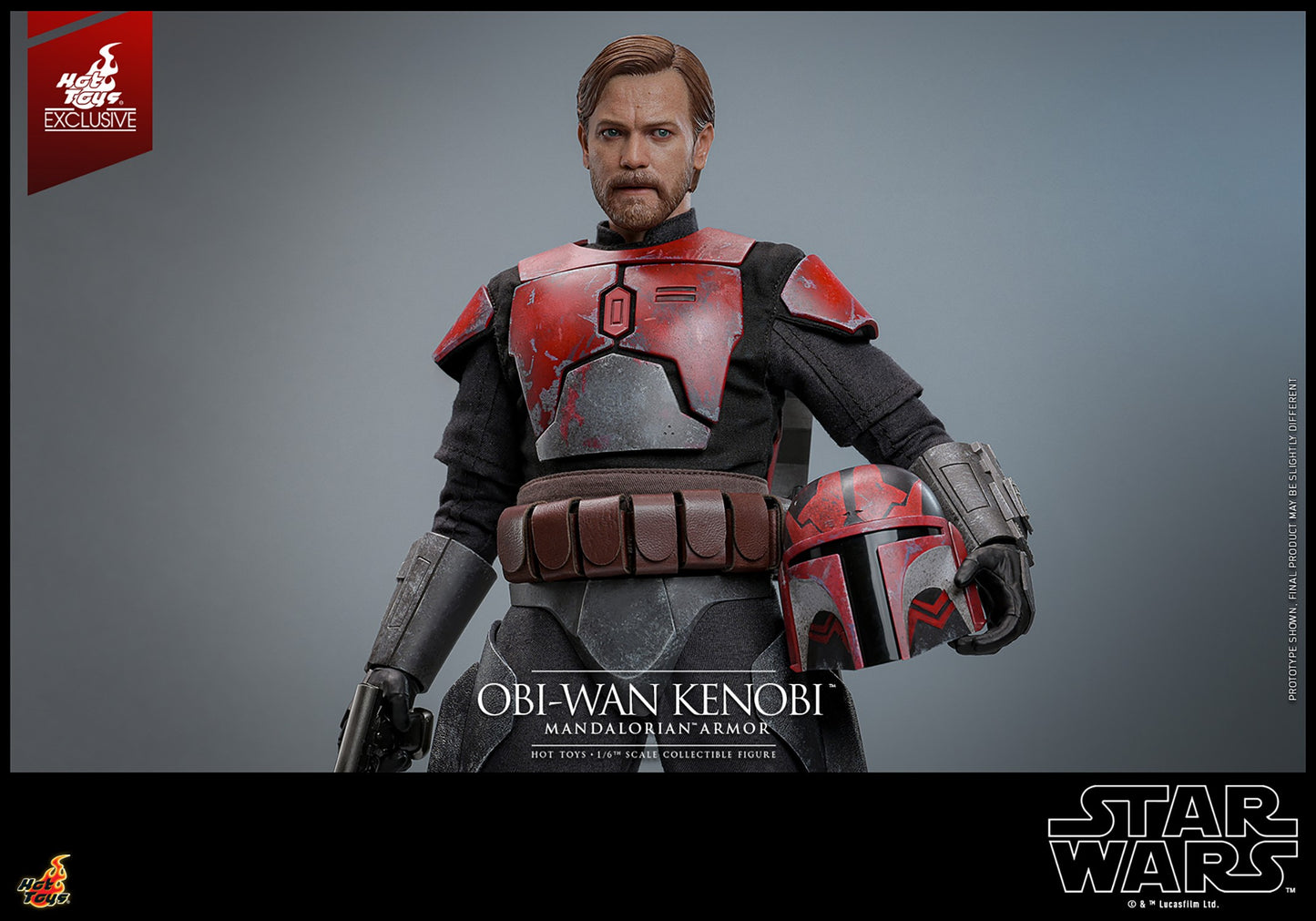 Hot Toys TMS126 Star Wars The Clone Wars [Obi Wan Kenobi Mandalorian Armor1/6 Scale Collectible Figure (Exclusive Limited Edition) 1/6 Scale Collectible Figure