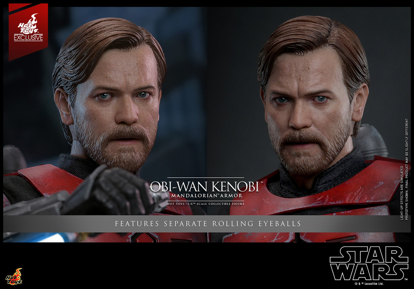 Hot Toys TMS126 Star Wars The Clone Wars [Obi Wan Kenobi Mandalorian Armor1/6 Scale Collectible Figure (Exclusive Limited Edition) 1/6 Scale Collectible Figure