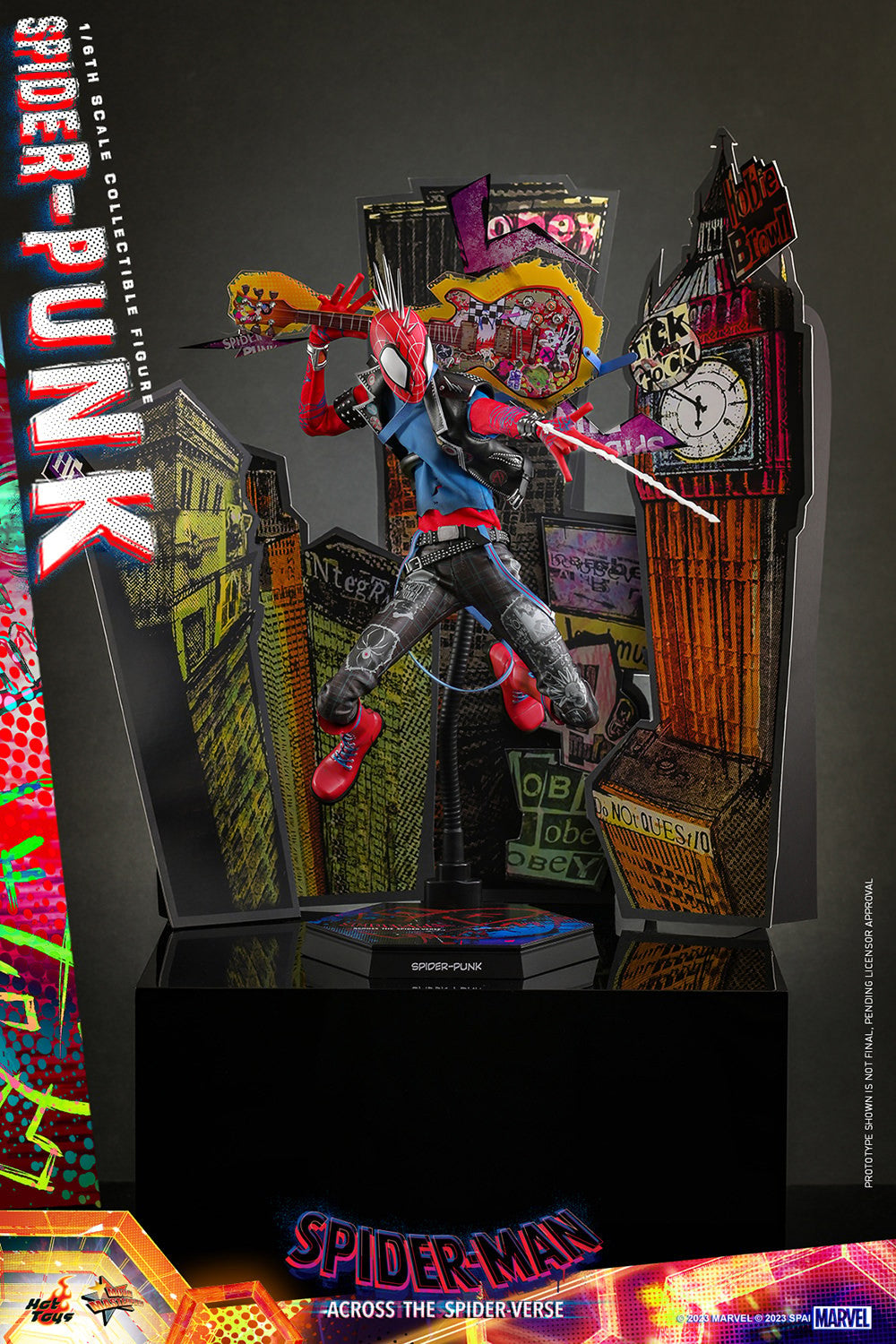 Hot Toys MMS726B Spiderman Across the Spiderverse - Spider Punk - 1/6 Scale Collectible Figure (Special Edition)