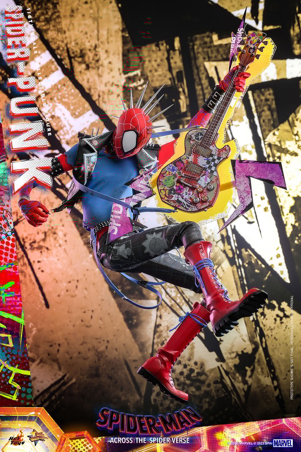 Hot Toys MMS726B Spiderman Across the Spiderverse - Spider Punk - 1/6 Scale Collectible Figure (Special Edition)
