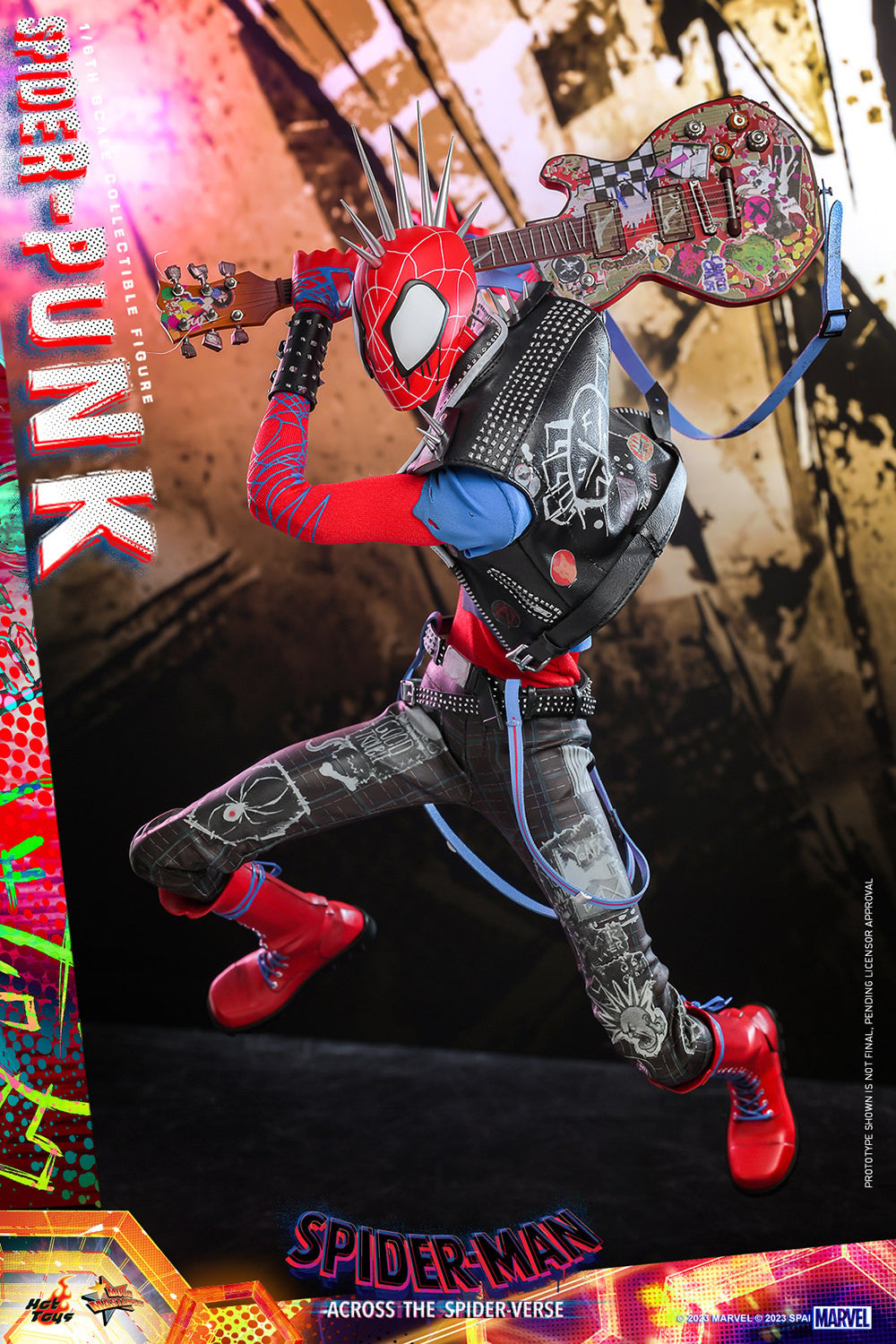 Hot Toys MMS726B Spiderman Across the Spiderverse - Spider Punk - 1/6 Scale Collectible Figure (Special Edition)