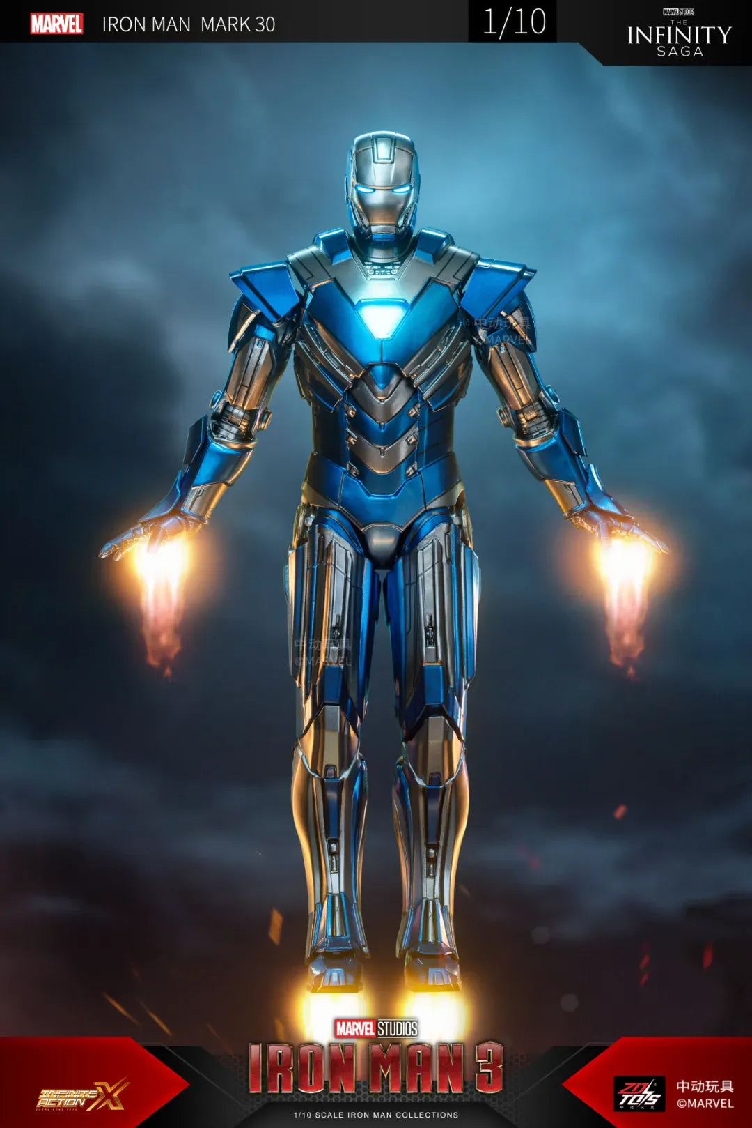 ZD Toys Ironman 3 [Ironman Mark 30] 1:10 Scale Collectible Figure