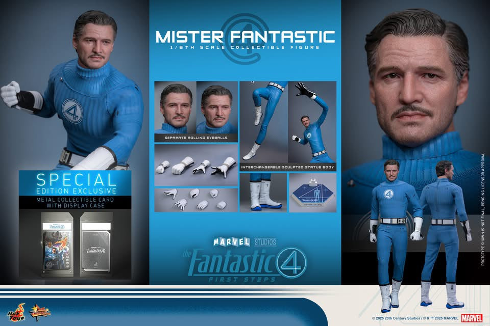 (Preorder) Hot Toys MMS822B The Fantastic Four: First Steps [Mister Fantastic and H.E.R.B.I.E.] (Special Edition) 1/6th Scale Collectible Figure