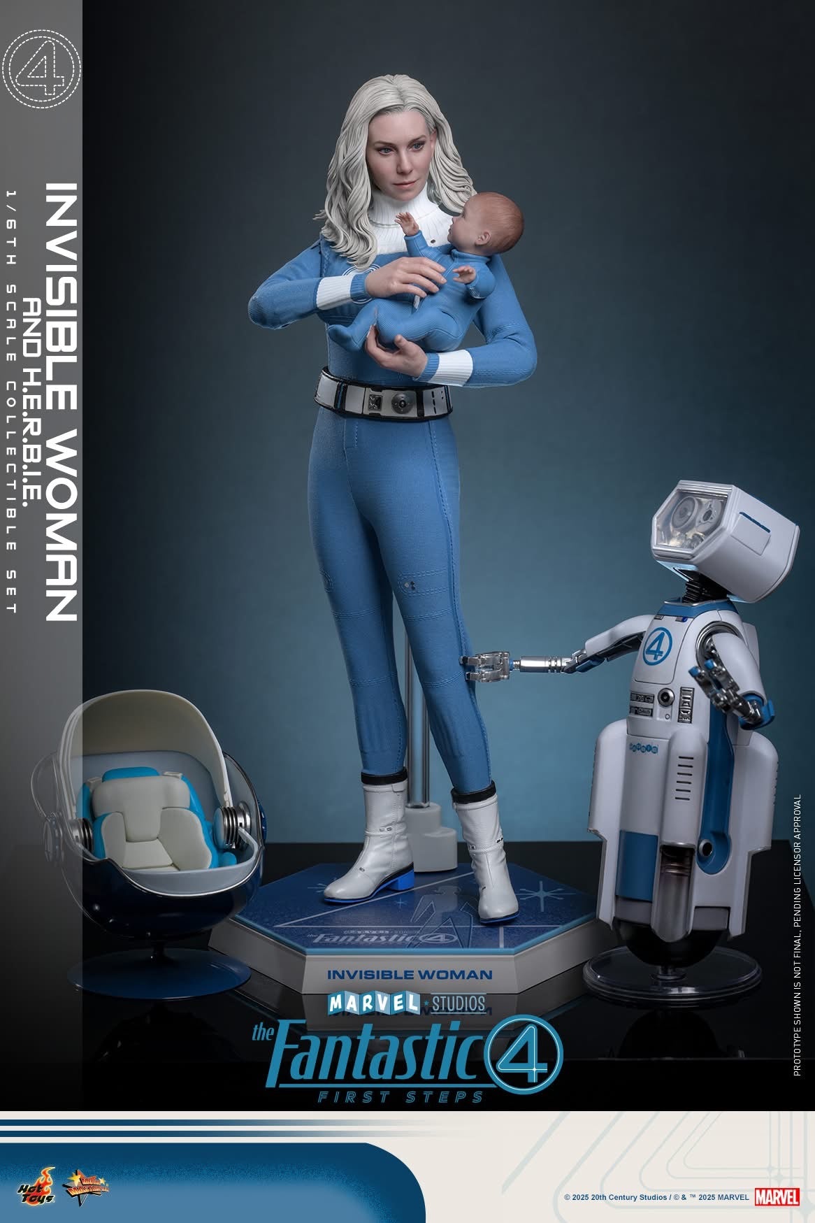 (Preorder) Hot Toys MMS824B The Fantastic Four: First Steps [Invisible Woman and H.E.R.B.I.E.] (Special Edition) 1/6th Scale Collectible Figure