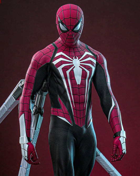 Hot Toys VGM66 Marvel’s Spider-Man 2 [Peter Parker] (Advanced Suit 2.0) (Red and Black Suit Style) 1/6 Scale Collectible Figure (Limited 500 Pieces in Hong Kong)