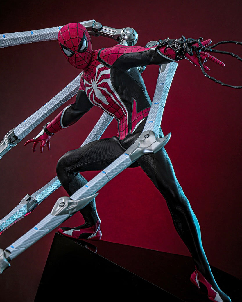 Hot Toys VGM66 Marvel’s Spider-Man 2 [Peter Parker] (Advanced Suit 2.0) (Red and Black Suit Style) 1/6 Scale Collectible Figure (Limited 500 Pieces in Hong Kong)