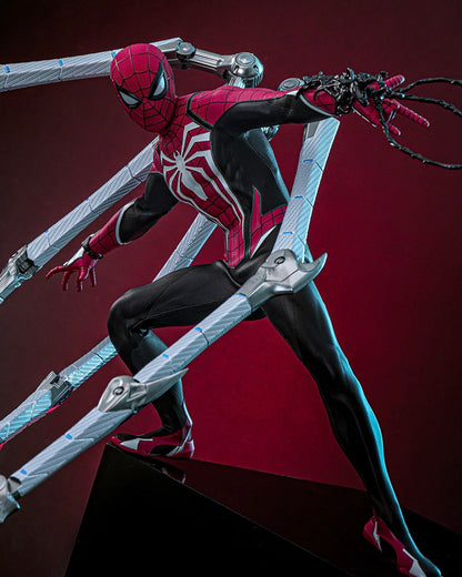 Hot Toys VGM66 Marvel’s Spider-Man 2 [Peter Parker] (Advanced Suit 2.0) (Red and Black Suit Style) 1/6 Scale Collectible Figure (Limited 500 Pieces in Hong Kong)