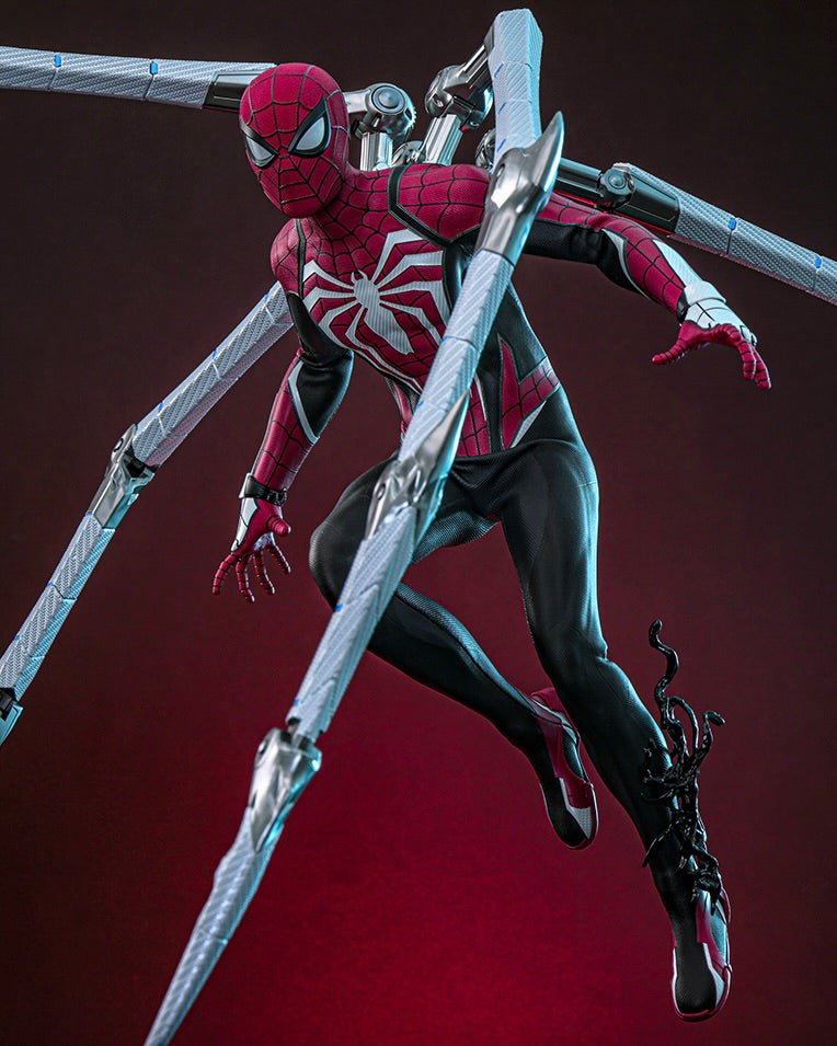 Hot Toys VGM66 Marvel’s Spider-Man 2 [Peter Parker] (Advanced Suit 2.0) (Red and Black Suit Style) 1/6 Scale Collectible Figure (Limited 500 Pieces in Hong Kong)