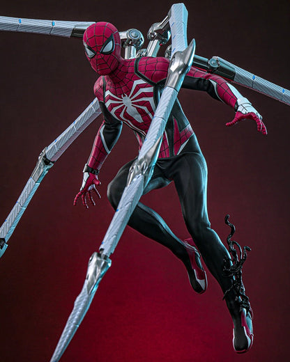 Hot Toys VGM66 Marvel’s Spider-Man 2 [Peter Parker] (Advanced Suit 2.0) (Red and Black Suit Style) 1/6 Scale Collectible Figure (Limited 500 Pieces in Hong Kong)