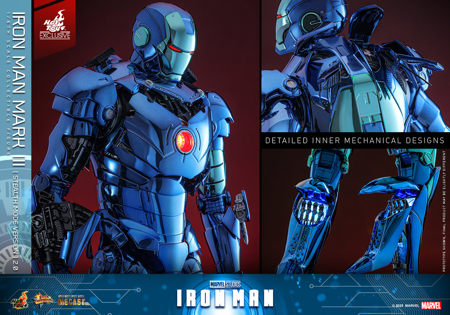 Hot Toys MMS814D71 [Iron Man Mark III] (Stealth Mode Version 2.0) (Hot Toys Exclusive)