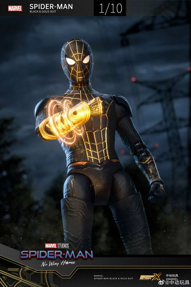 ZD Toys [Spider-Man (Black & Gold Suit)] 1:10 Scale Collectible Figure