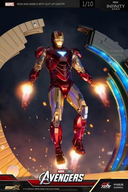 ZD Toys 1928 [Iron Man Mark 6 With Suit-up Gantry] 1:10 Scale Collectible Figure