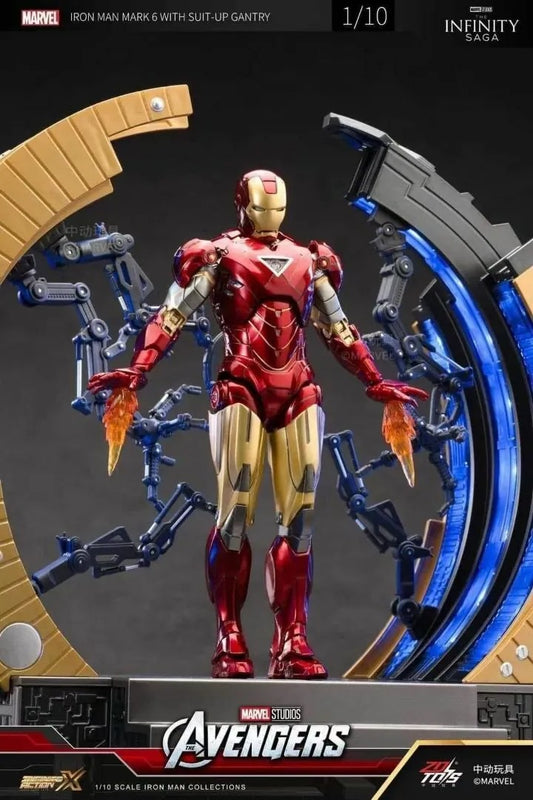 ZD Toys 1928 [Iron Man Mark 6 With Suit-up Gantry] 1:10 Scale Collectible Figure