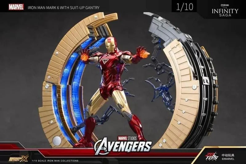 ZD Toys 1928 [Iron Man Mark 6 With Suit-up Gantry] 1:10 Scale Collectible Figure
